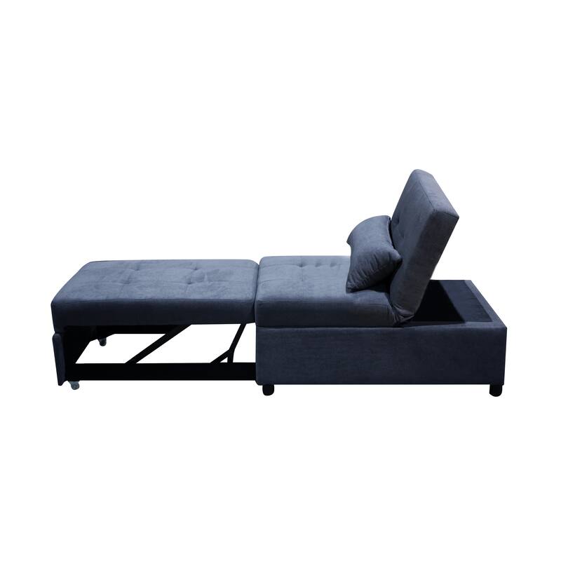 70.90" Collapsible Back Sofa, Armless Sofa, Sleeper Sofa Bed Bath